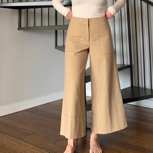 Wide leg casual trousers